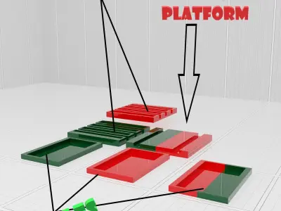 Shelf christmas sign with lights Free 3D print model