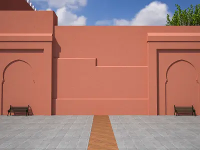 Koutoubia Mosque marrakech morocco 3D model