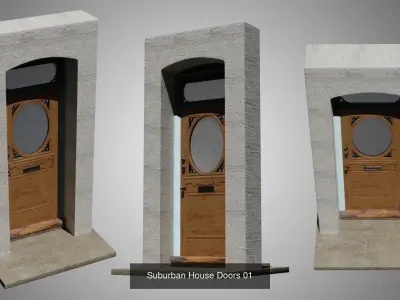 Suburban Doors Collection 01 3D Model Pack