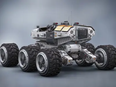 Mars Rover White 3D model