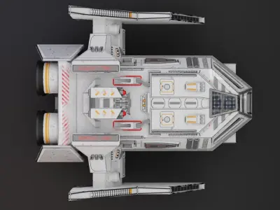 Lowpoly Sci-Fi Spaceship Low-poly 3D model