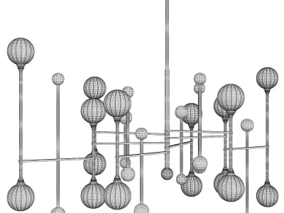 Majorette Linear Chandelier Low-poly 3D model