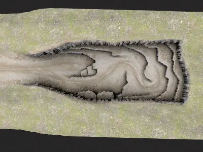 Cliff Quarry  Low-poly 3D model