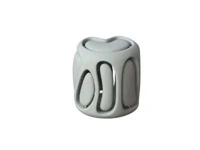 SciFi Cube Object No 67853 Low Poly Shape Low-poly 3D model