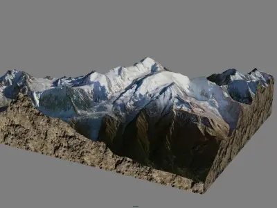 Mont Blanc 3D model