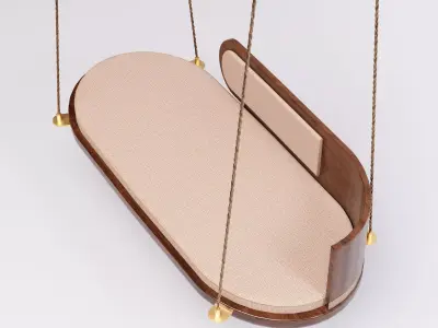 Wooden Swing  Free 3D model