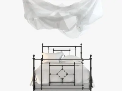 Restoration Hardware QUATREFOIL IRON BED 3D model