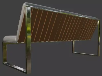 Waiting Bench 3 Seater 3D model