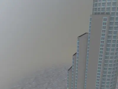 Moscow Red Hills Low-poly 3D model