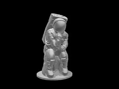 The Thinker Astronaut 3D print model 3D print model