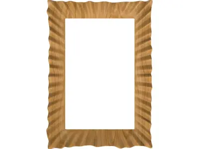 Carved picture frame STL 3D model 138