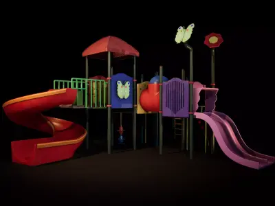 Playground Equipment 01 Low-poly 3D model