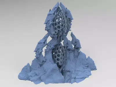 World Dark Gate Grand  Dome Cliff 3D model
