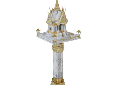 Thai style royal shrine 3D model
