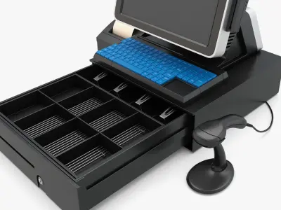 Supermarket - Cash Register 3D model