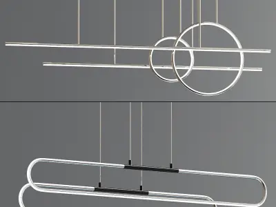 Chute Calypso Linear Suspension Light Collection 3D model