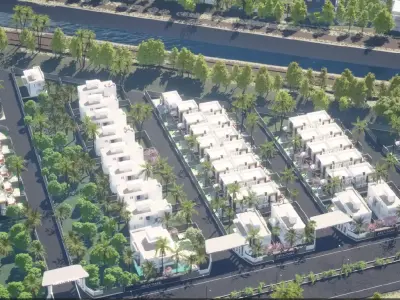 Township Masterplan 3D Model Low-poly 3D model