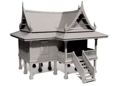 Traditional Thai house 3D print model