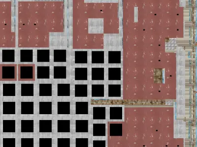Buildings brick building with windows Free low-poly 3D model