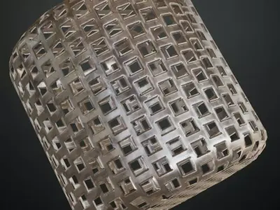 Shiny Metal Pattern PBR Seamless Texture