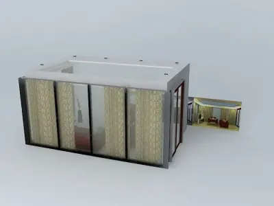 LIving Room Zach with THORN downlight and Floor lamp Free 3D model