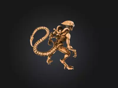 Alien Predator Low-poly 3D model