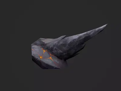 Lava Rocks Volcanic Rocks Set 02 Low-poly 3D model