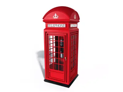 London phone booth 3D model
