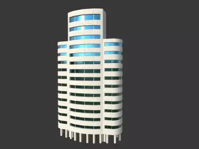 Low Poly Building  Game Ready Low-poly 3D model