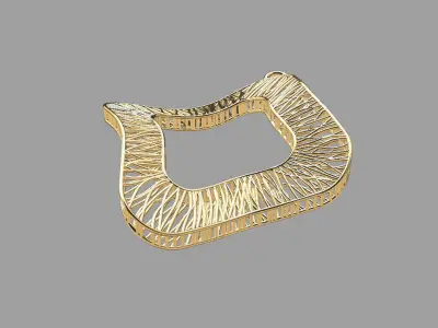 The Golden Weave pendant 3D print model