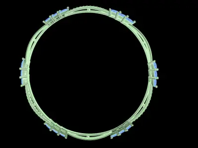 Yellow gold diamond Bangle-PBG-007 DIA 3D print model