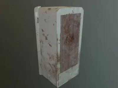 old fridge Low-poly 3D model