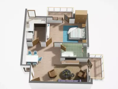 3D Floor Plan model 03 3D model