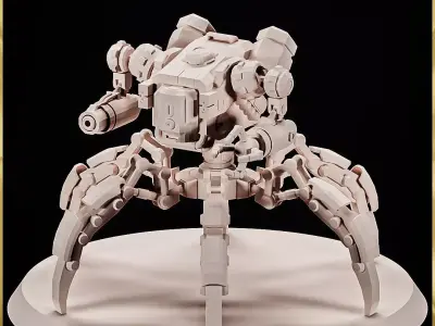20 Different Mech Miniature Pack  STL Collection  3D print model