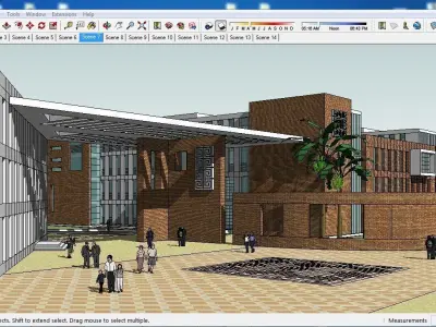 Sketchup School and University G5 3D model