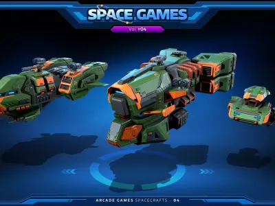 SPACE Games Vol-04 Low-poly 3D model