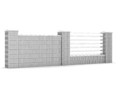 Concrete Fence 02 3D model