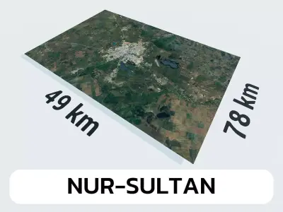 Nur-Sultan Kazakhstan City Landscape 3D Model 3D model