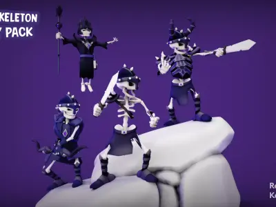 Cartoon Skeleton Army Pack - Mobile Game Ready