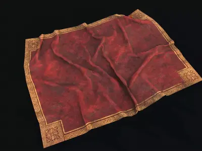 Old Carpet 5 Low-poly 3D model