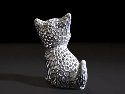 Kitten Voronoi  3D print model