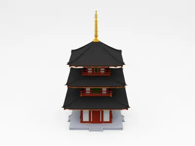 Asian Pagoda 3D model