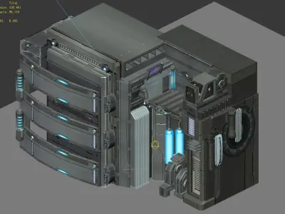 Machinery Factory - Wall 01 3D model