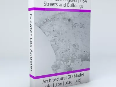 Greater Los Angeles Streets and Buildings 3D model