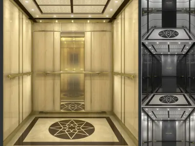 Beautiful elevator set 3D model