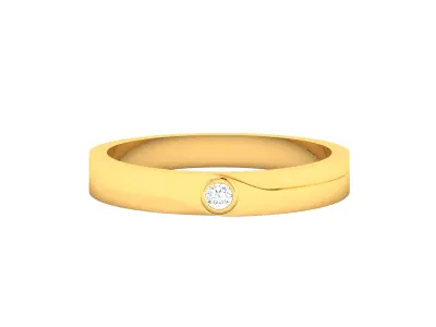 Solitaire Engagement Wedding Ring 3D print model 11