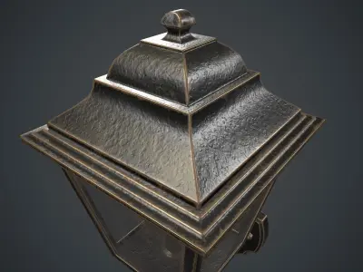 Wall Light Fixture PBR Game Ready Low-poly 3D model
