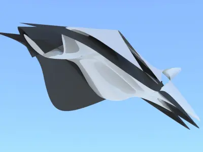 Spaceship Racer 3D Sci-Fi  Low-poly 3D model
