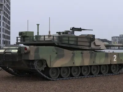  M1 Abrams Tank Rigged 