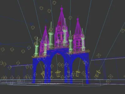 Stage party concert fashion catwalk T station  119 3D model